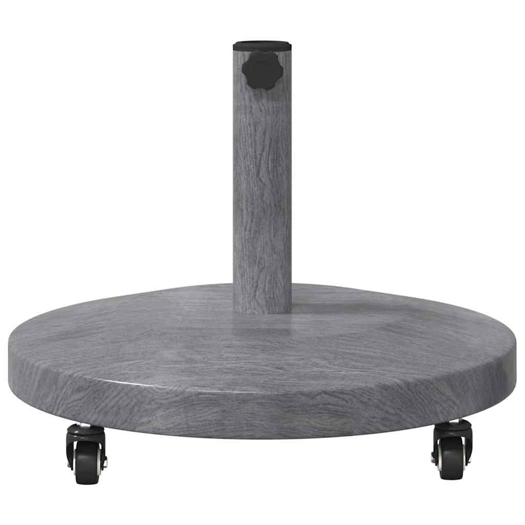 Parasol Base Dark Grey Wood look 48 x 48 x 32 cm
