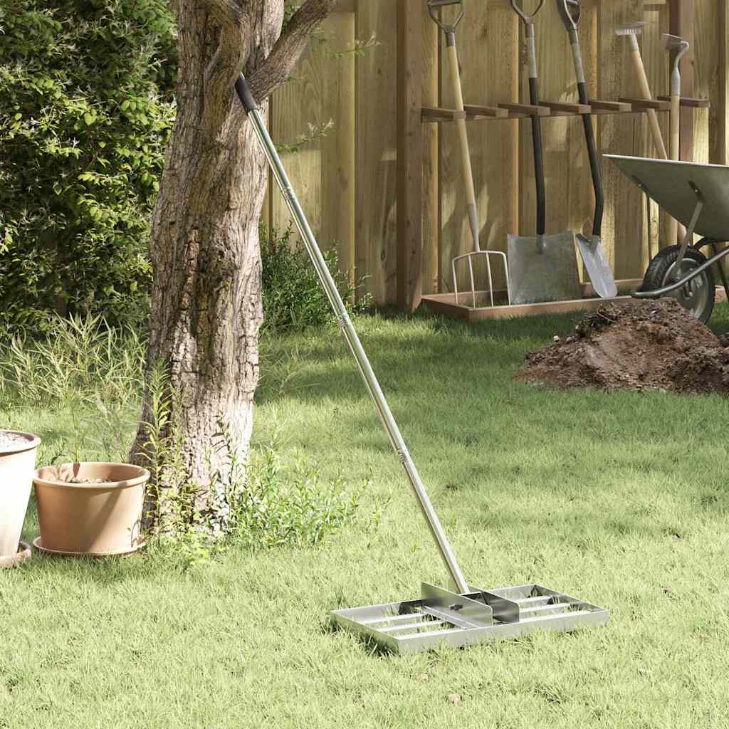 Garden Rake Manual Silver 45 x 25 x 200 cm Stainless Steel