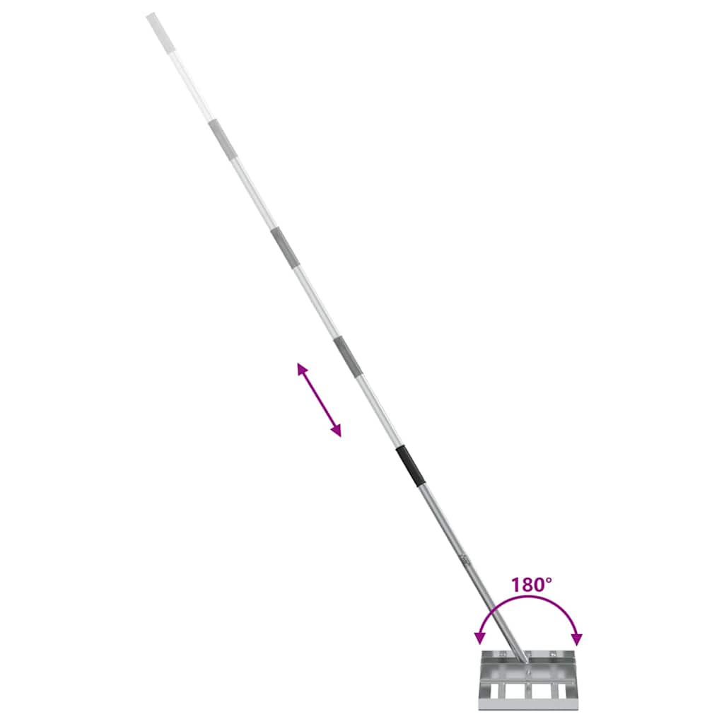 Garden Rake Manual Silver 45 x 25 x 200 cm Stainless Steel