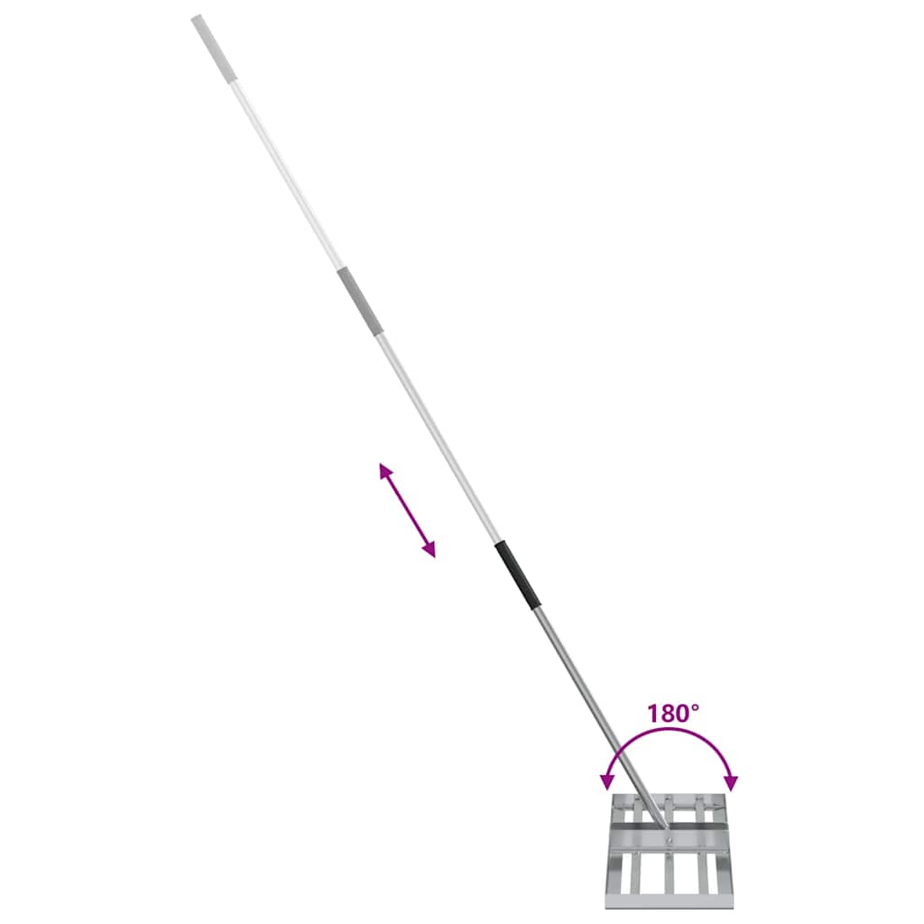 Garden Leveling Rake Silver 75 x 25 x 200 cm Stainless Steel