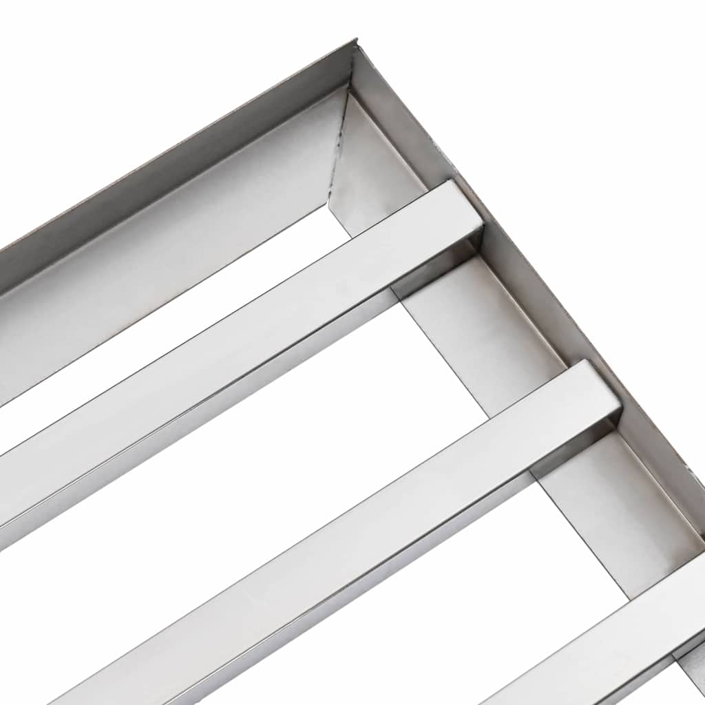 Garden Rake Replacement Head Silver Stainless Steel