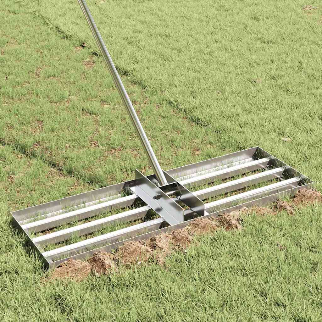 Garden Rake Replacement Head Silver Stainless Steel