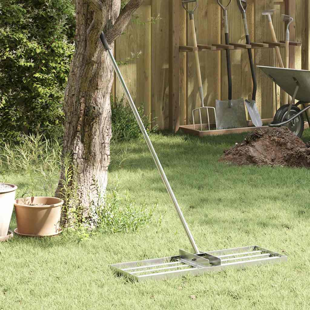 Garden Rake Replacement Head Silver Stainless Steel