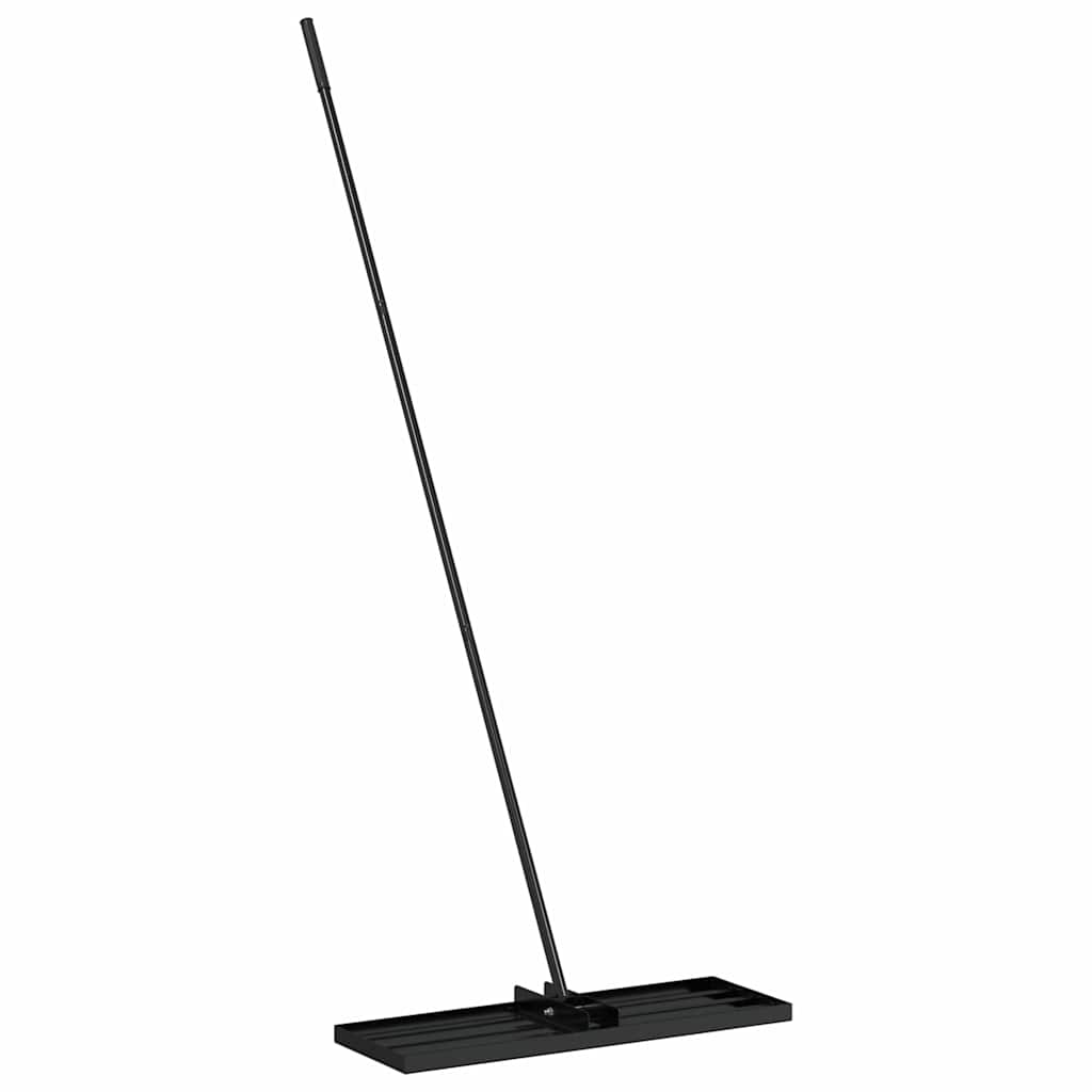 Garden Leveling Rake Black 75 x 25 x 200 cm Powder-Coated Steel