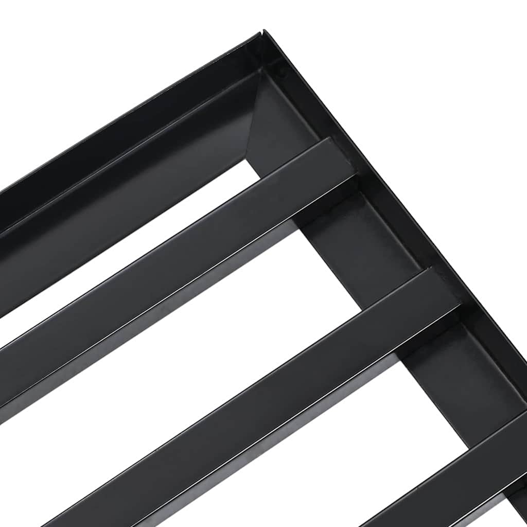 Garden Rake Replacement Head Black Powder-Coated Steel