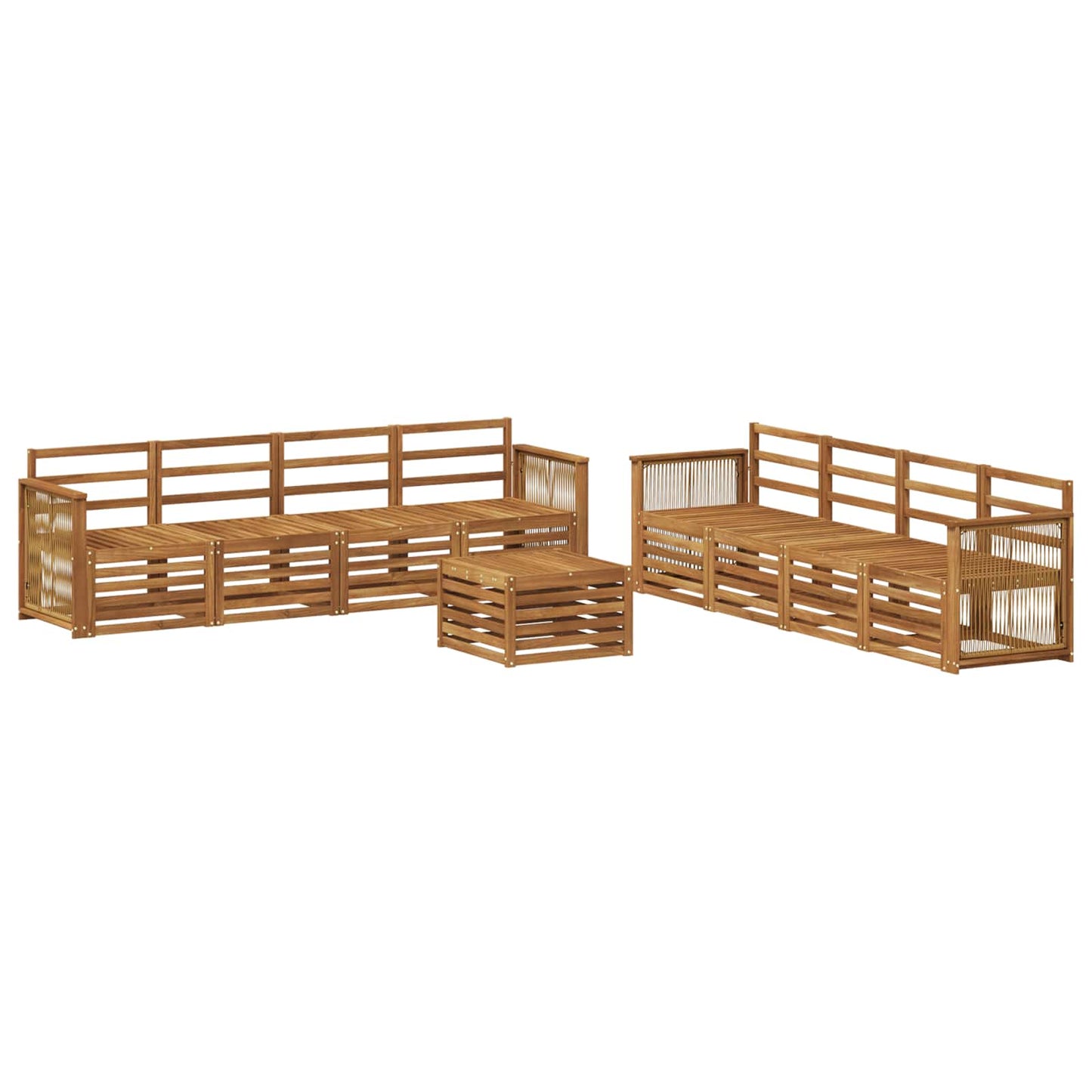 Outdoor Sofa Set 9 pcs Natural