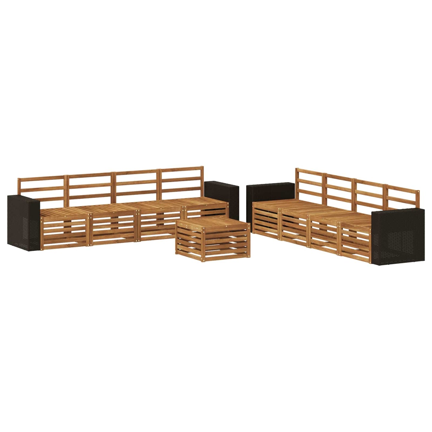 Outdoor Sofa Set 9 pcs Natural