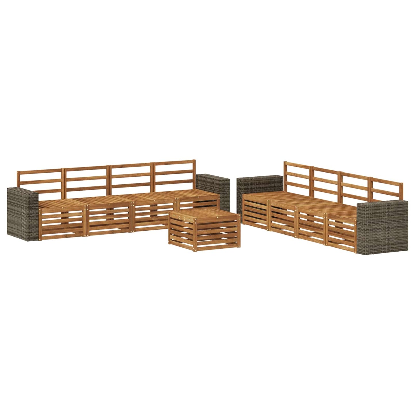 Outdoor Sofa Set 9 pcs Natural