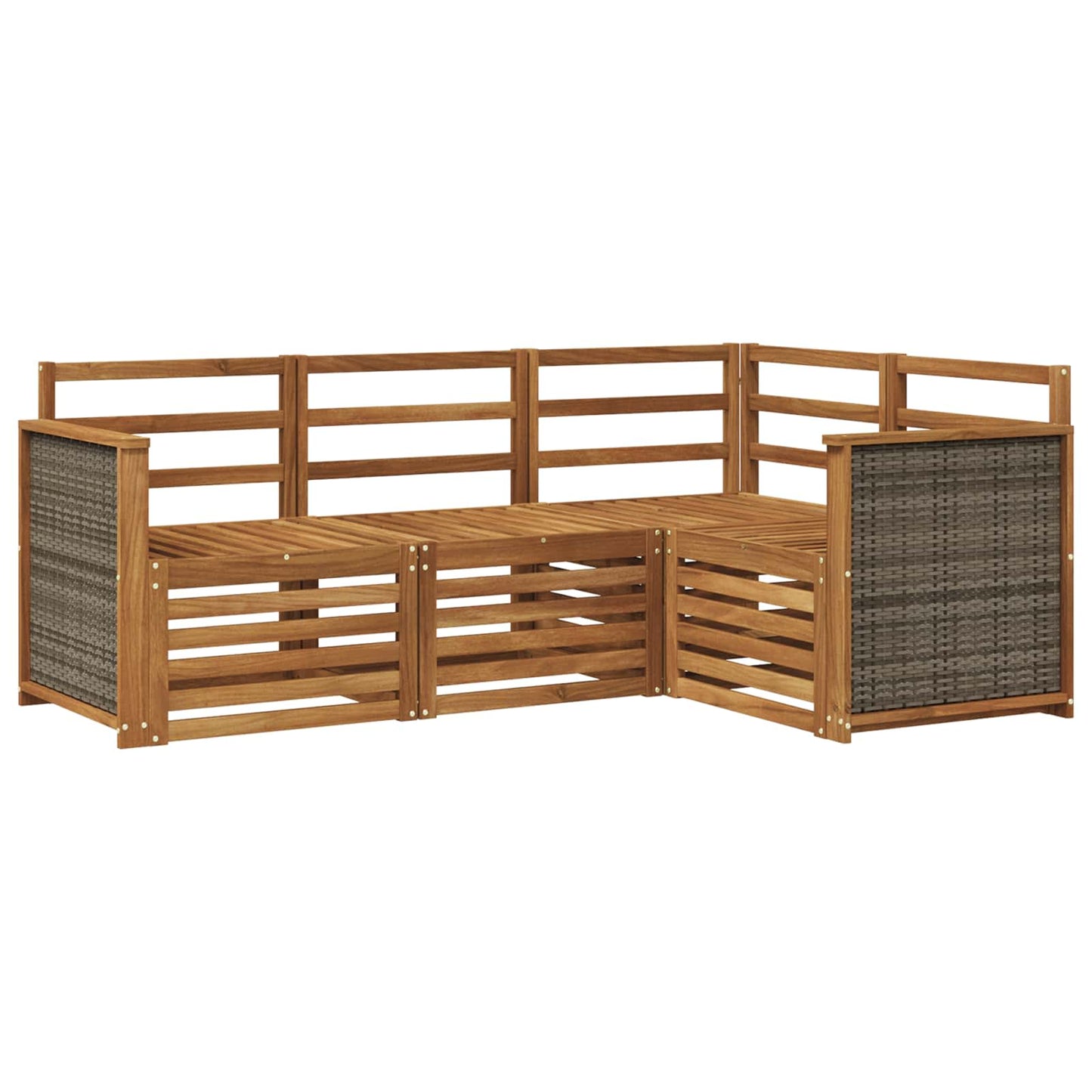 Outdoor Sofa Set 4 pcs Polyester