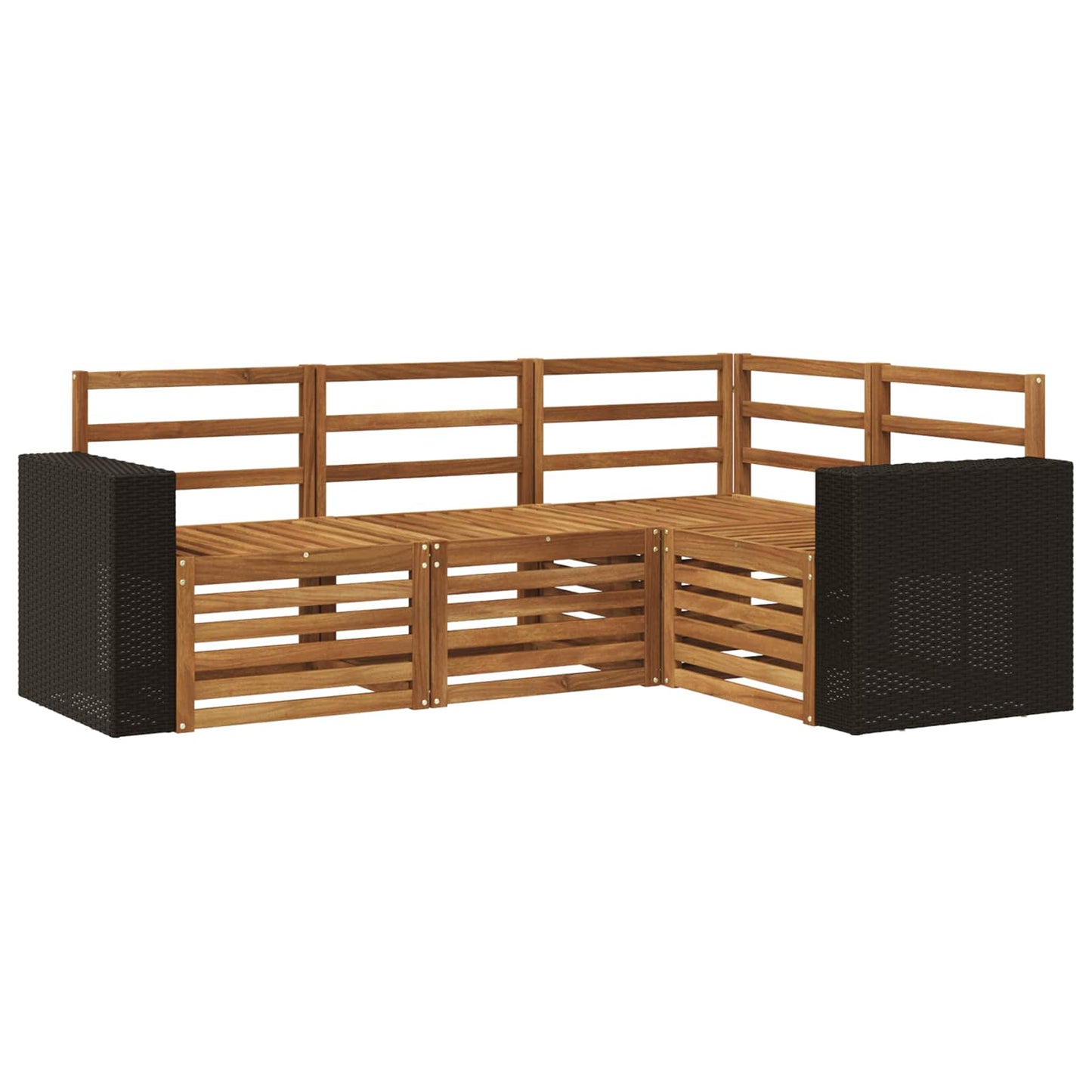 Outdoor Sofa Set 4 pcs Polyester