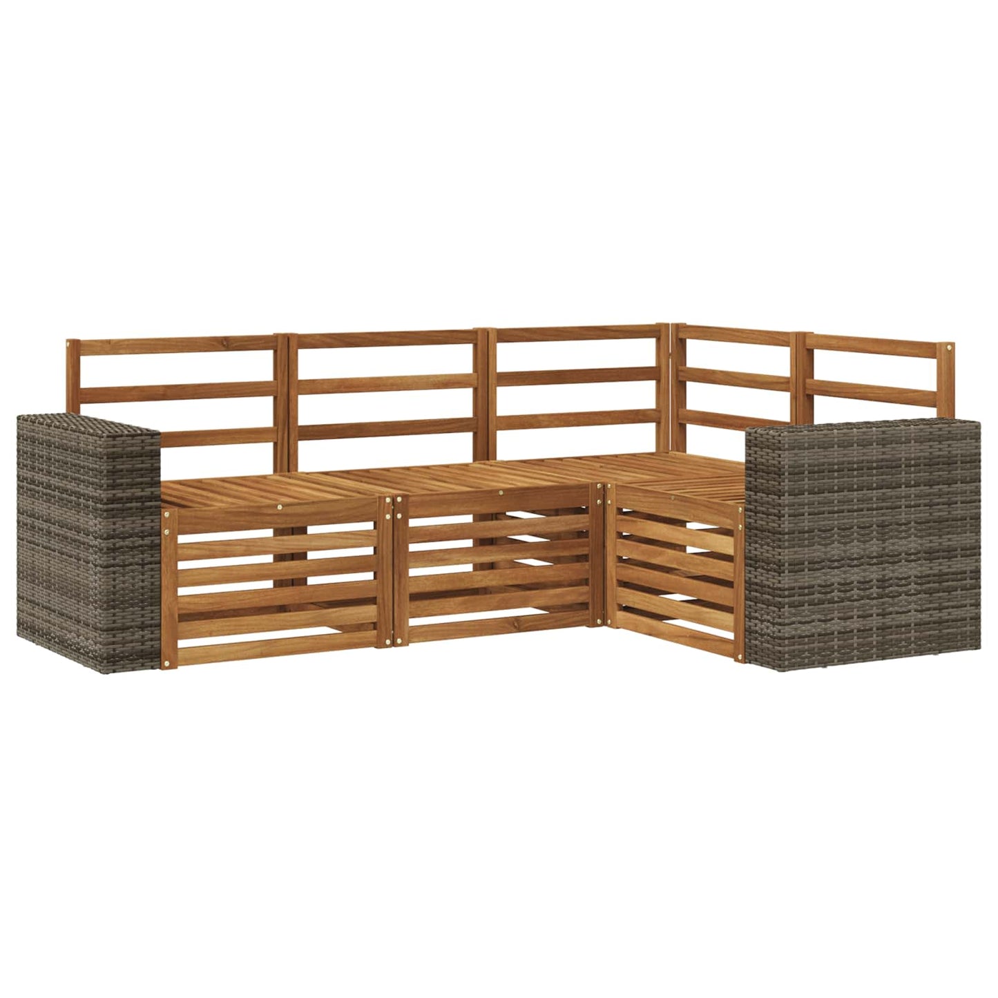 Outdoor Sofa Set 4 pcs Polyester