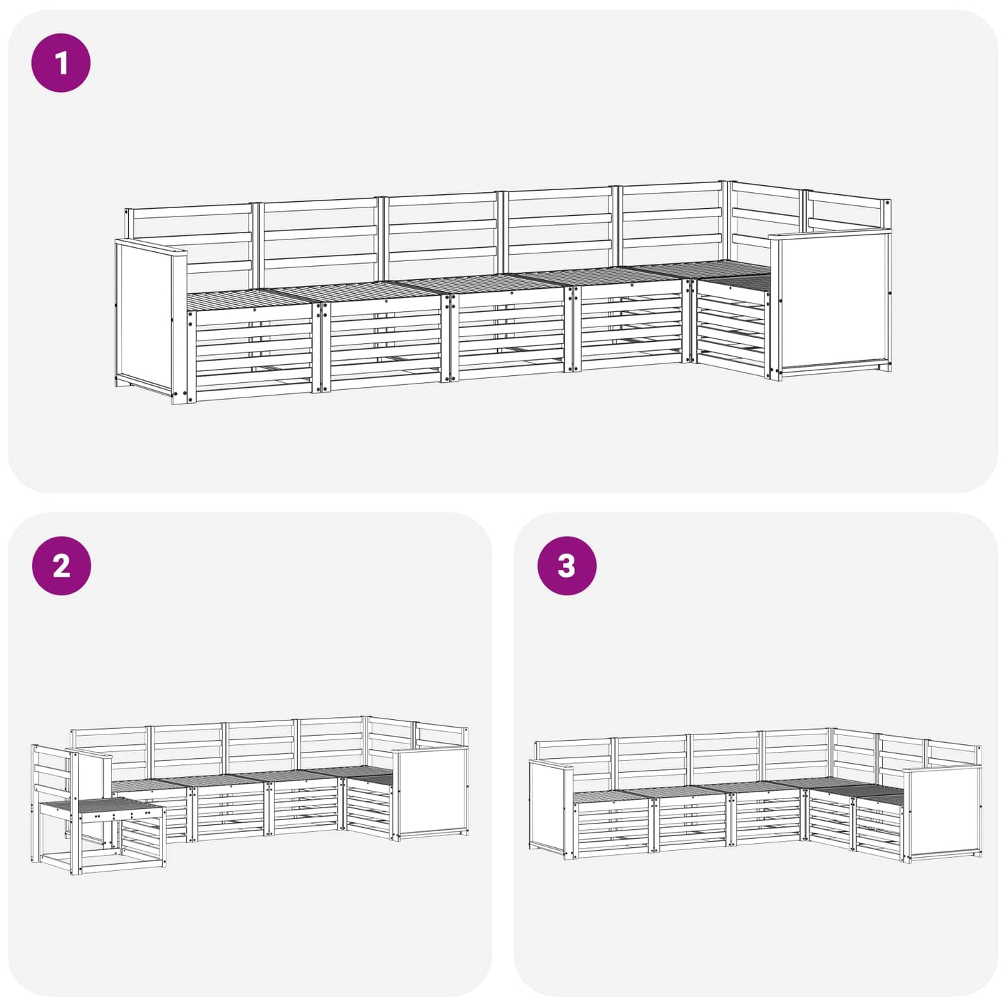 Outdoor Sofa Set 5 pcs Natural Solid Acacia Wood