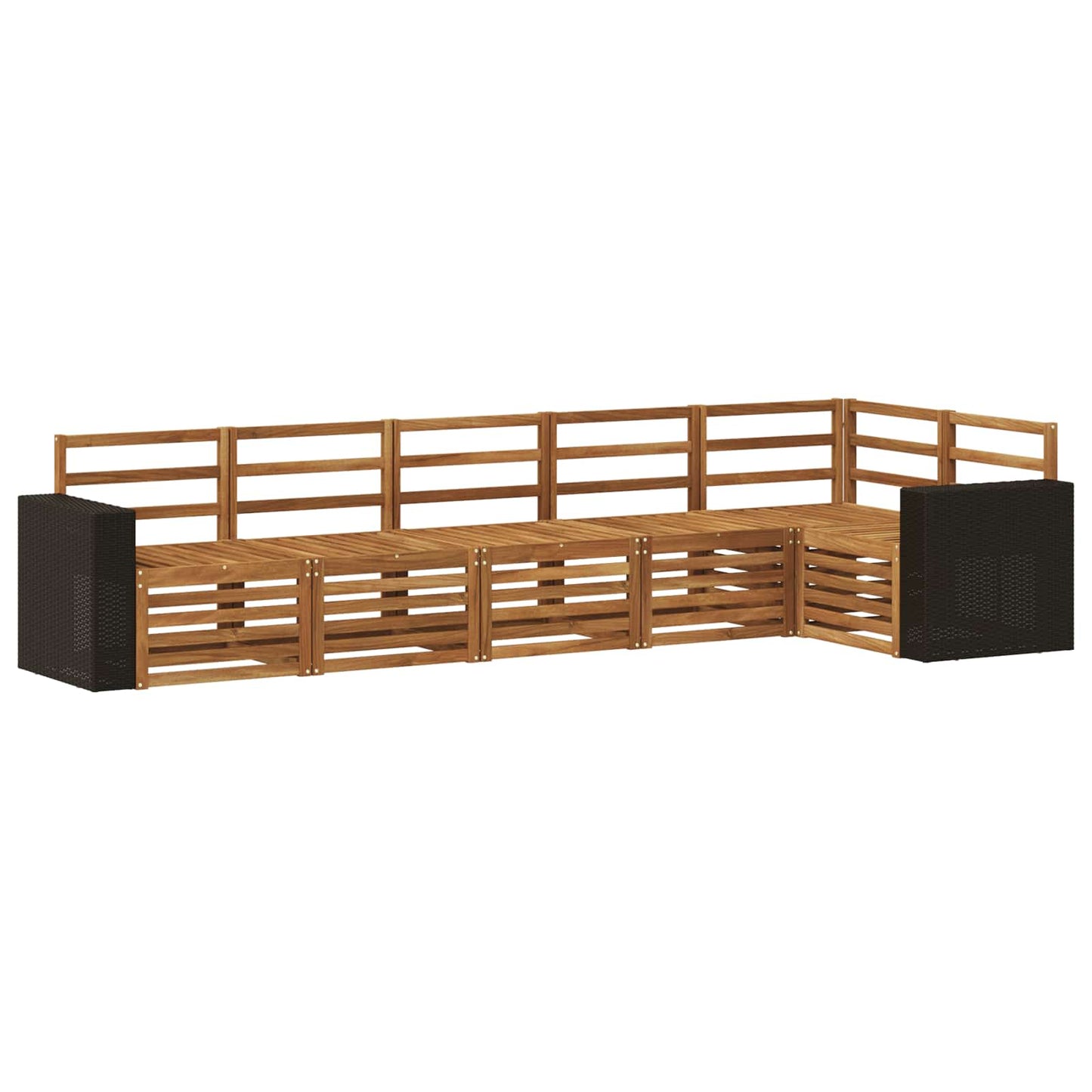 Outdoor Sofa Set 6 pcs Natural Polyester