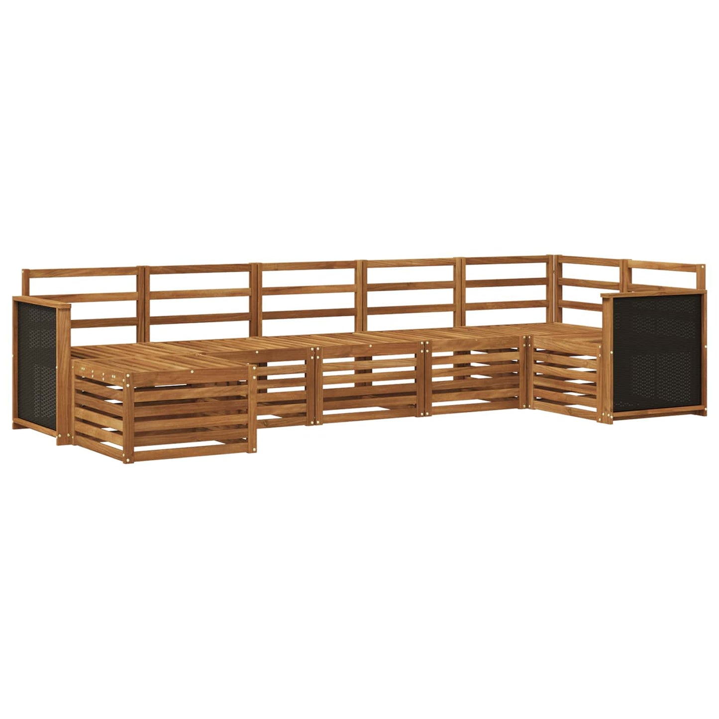 Outdoor Sofa Set 6 pcs Natural Solid Acacia Wood