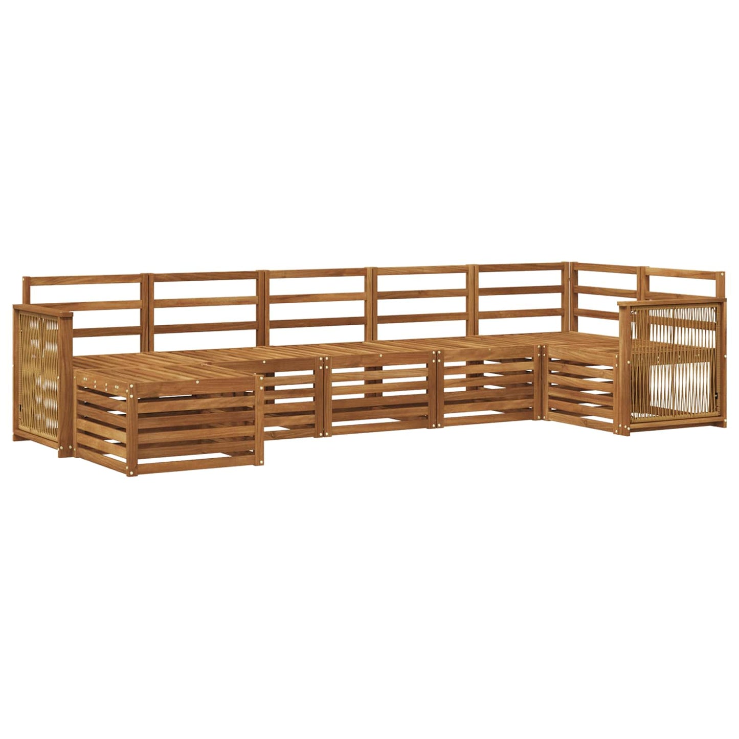 Outdoor Sofa Set 6 pcs Natural Solid Acacia Wood