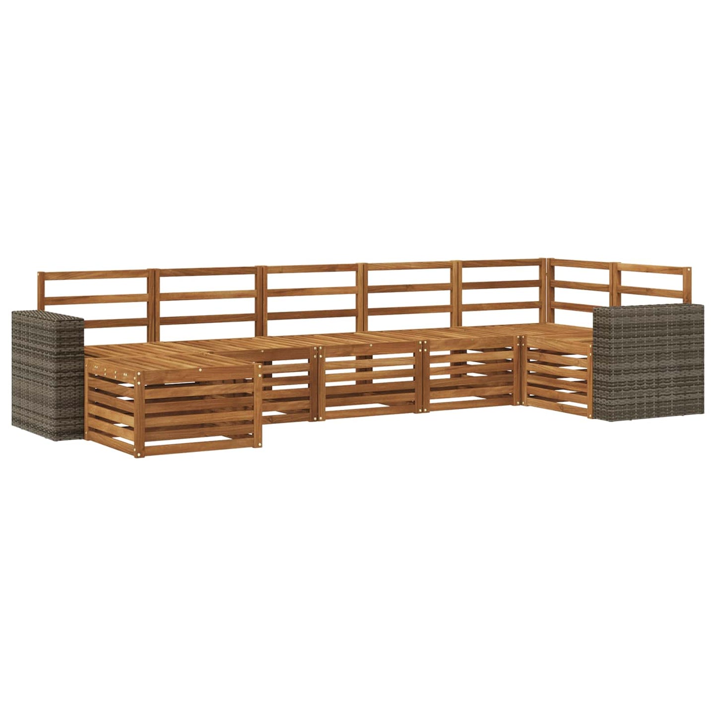Outdoor Sofa Set 7 pcs Natural