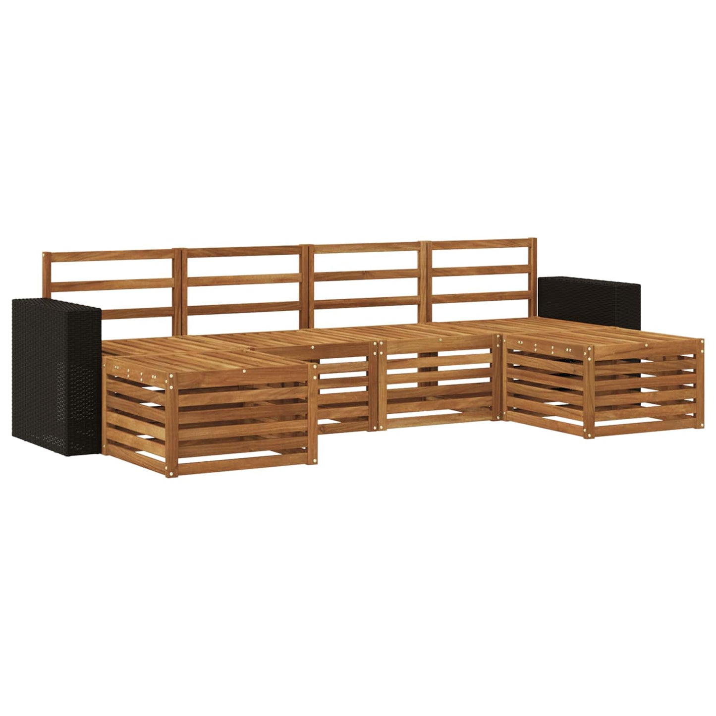 Outdoor Sofa Set 6 pcs Natural