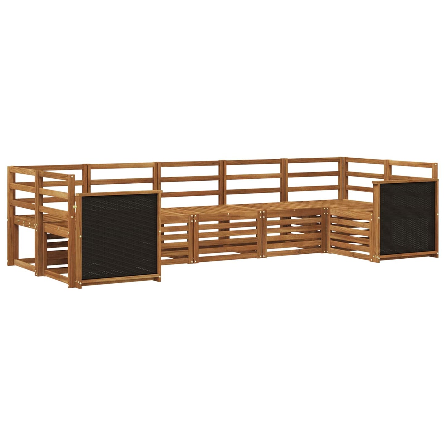 Outdoor Sofa Set 6 pcs Natural Solid Acacia Wood