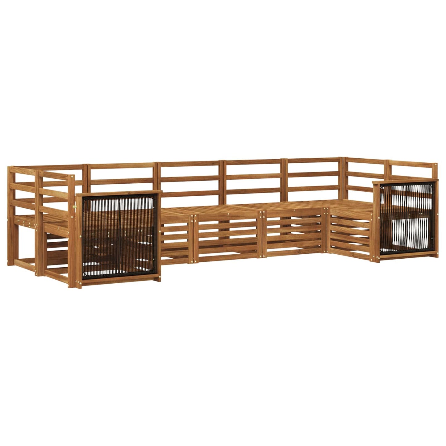 Outdoor Sofa Set 6 pcs Natural Solid Acacia Wood