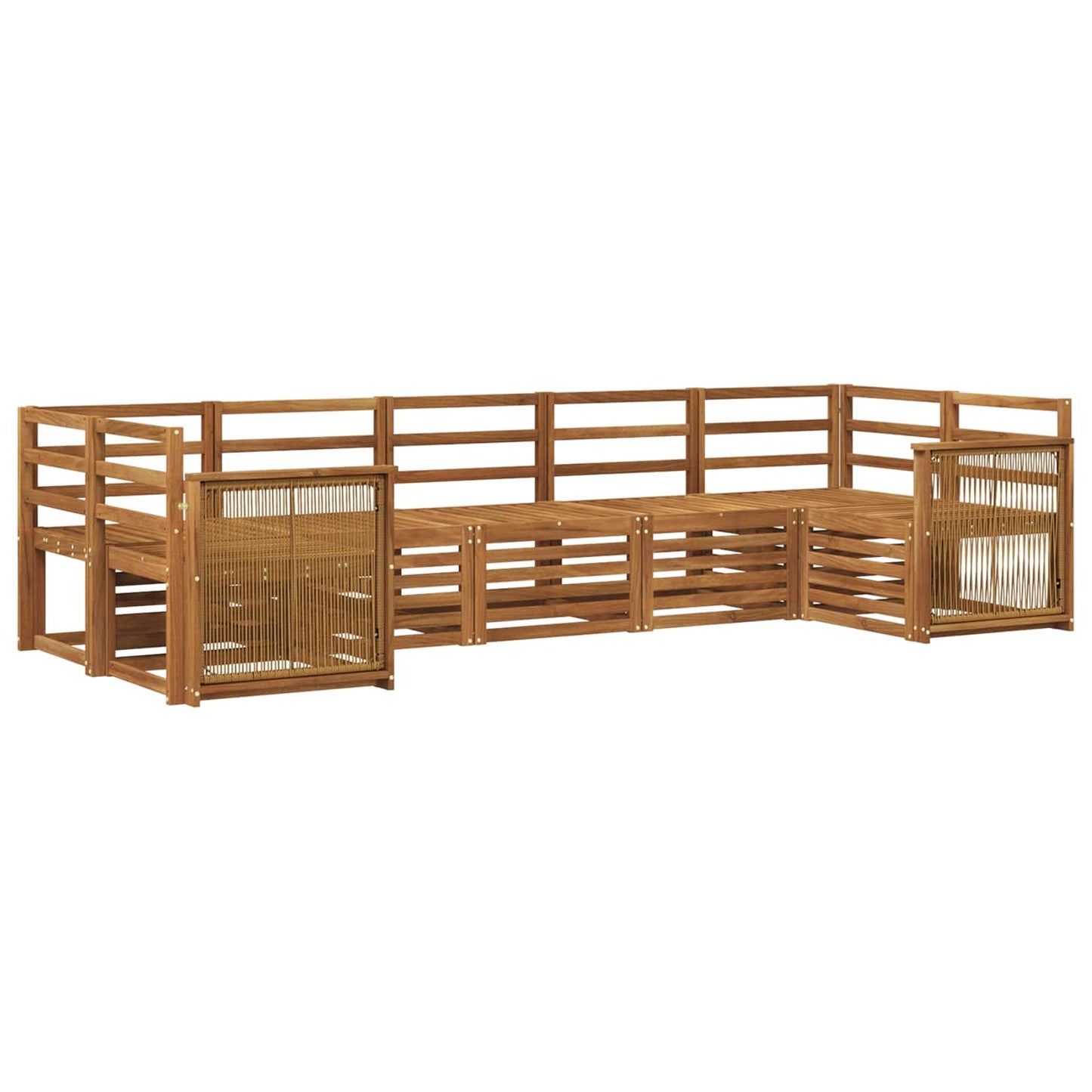 Outdoor Sofa Set 6 pcs Natural Solid Acacia Wood