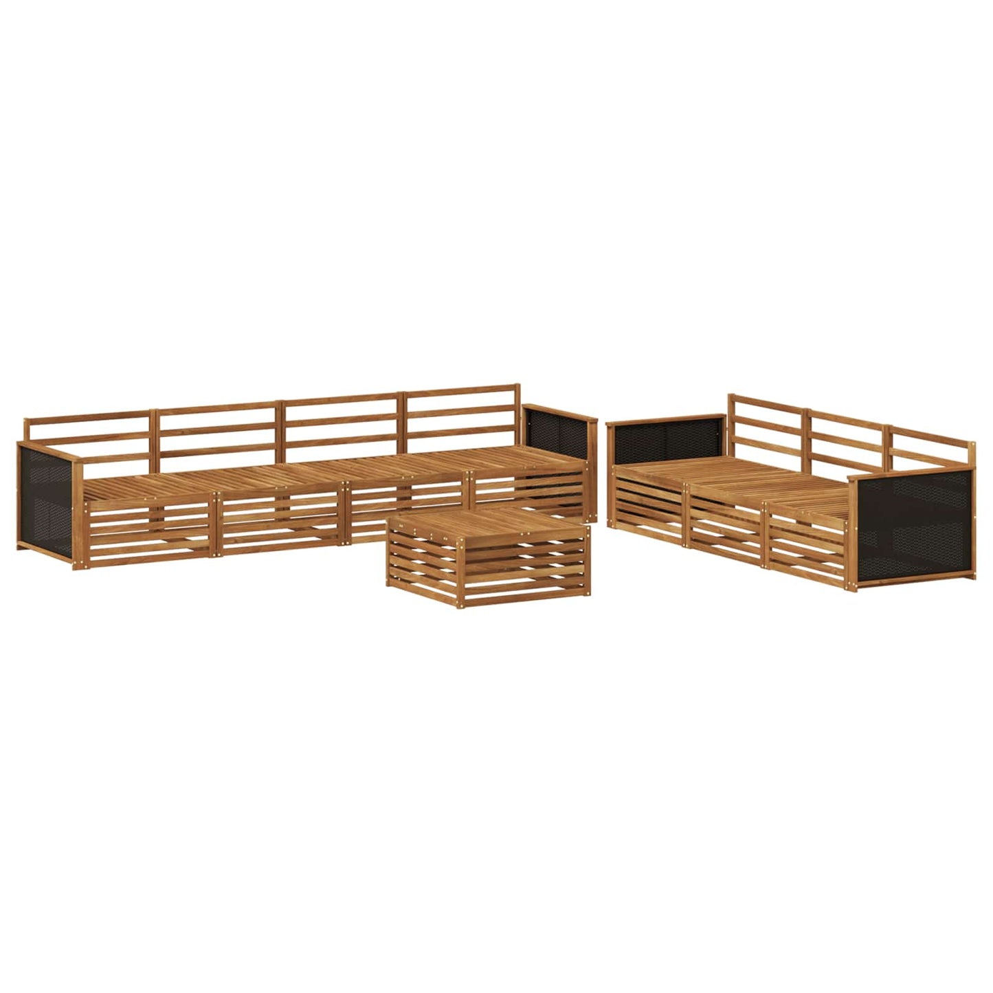 Outdoor Sofa Set 8 pcs Natural Solid Acacia Wood