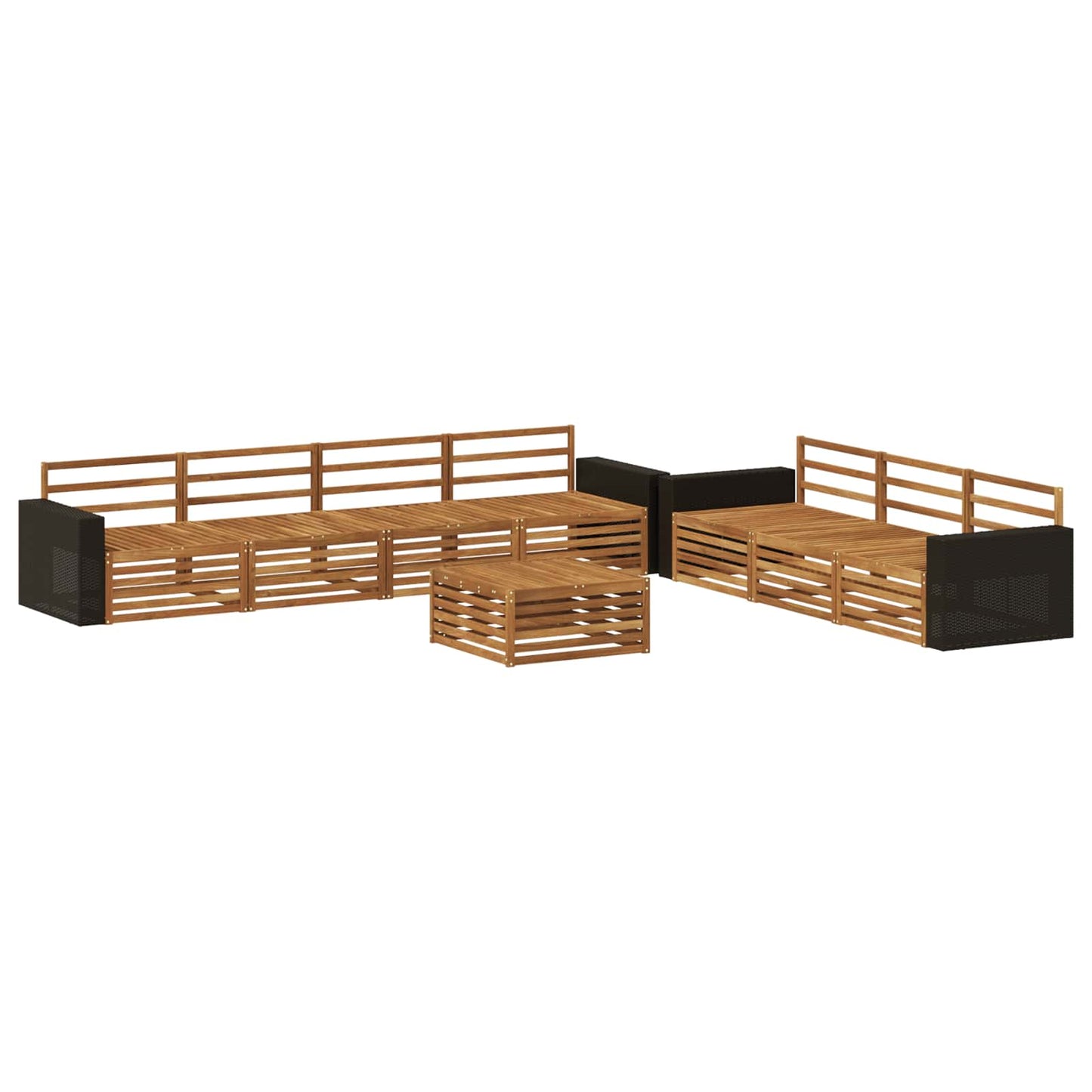 Outdoor Sofa Set 8 pcs Natural Solid Acacia Wood