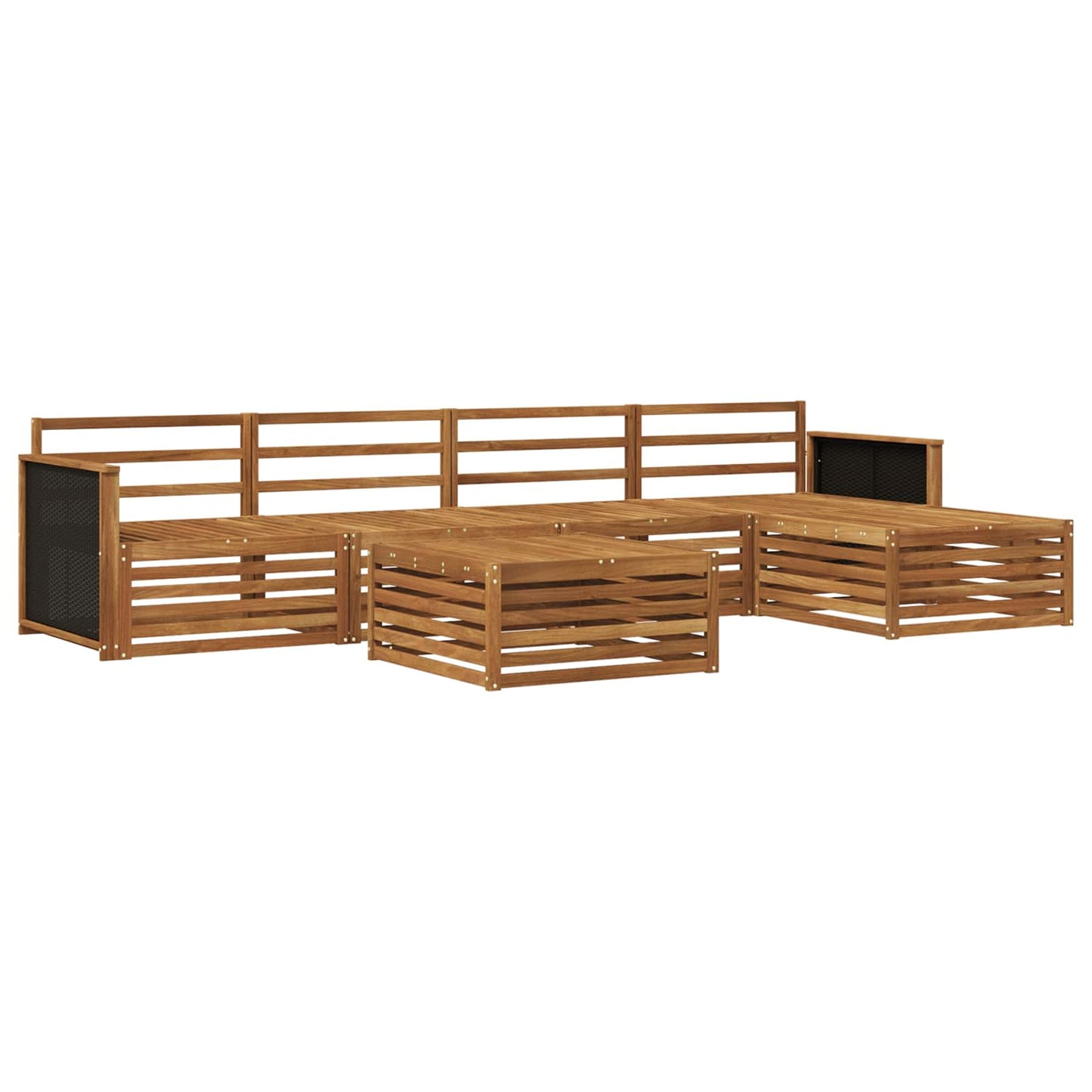 Outdoor Sofa Set 6 pcs Natural Solid Acacia Wood
