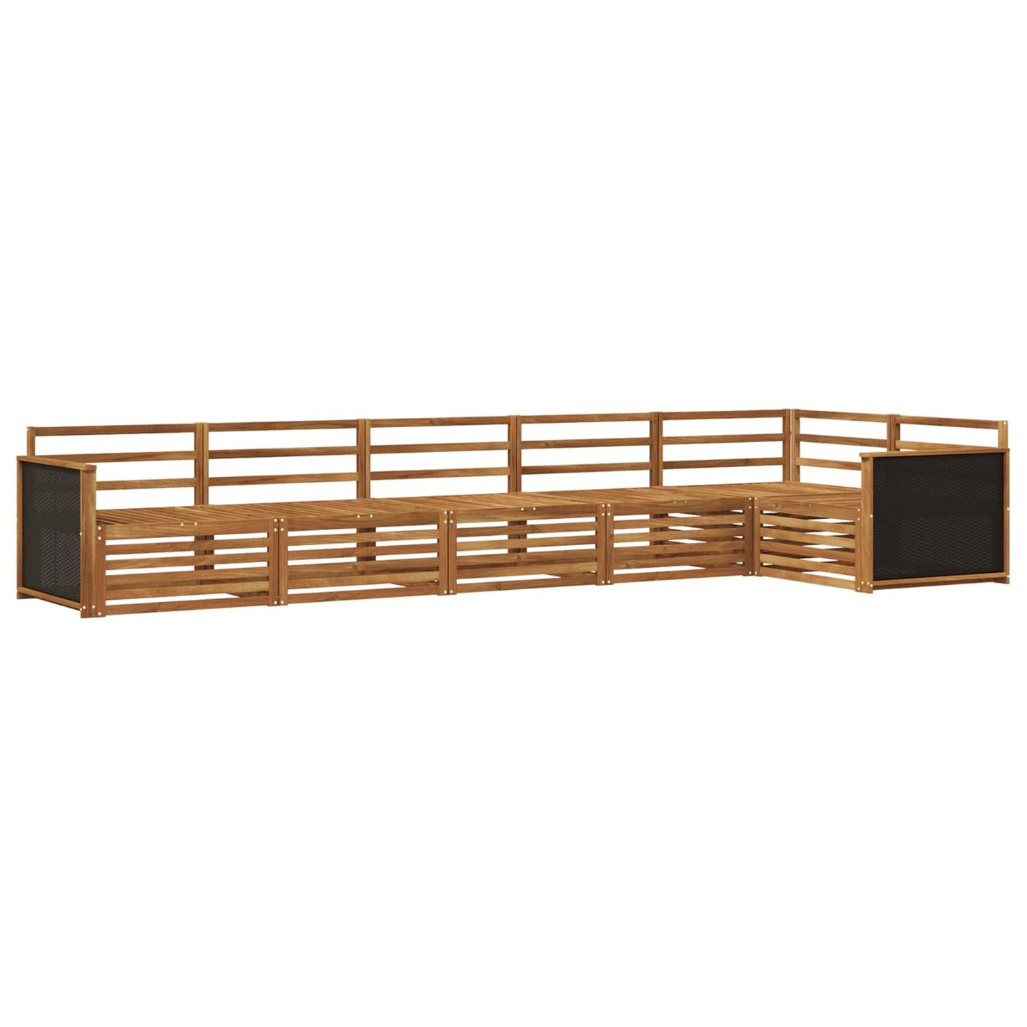 Outdoor Sofa Set 6 pcs Natural Solid Acacia Wood