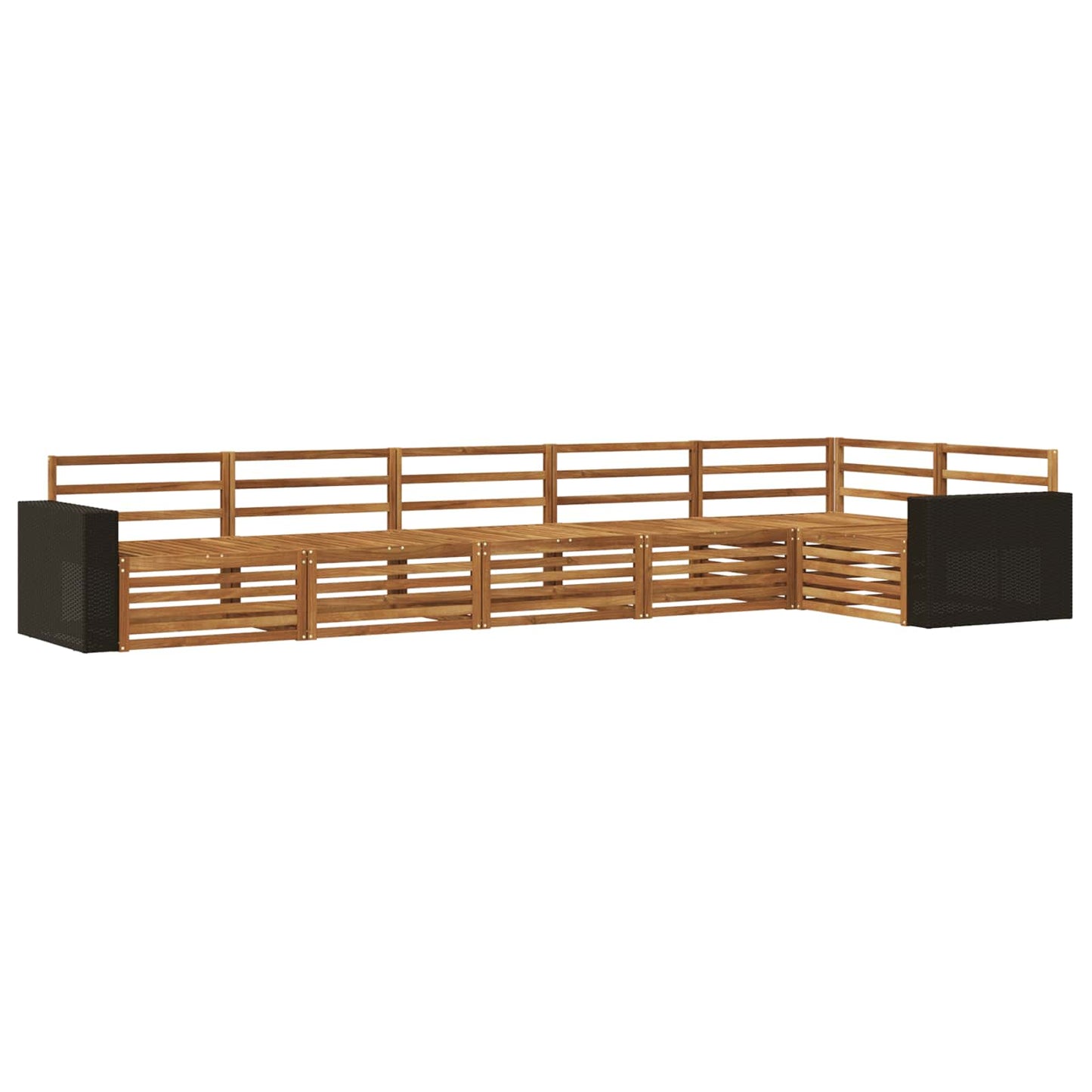 Outdoor Sofa Set 6 pcs Natural Solid Acacia Wood