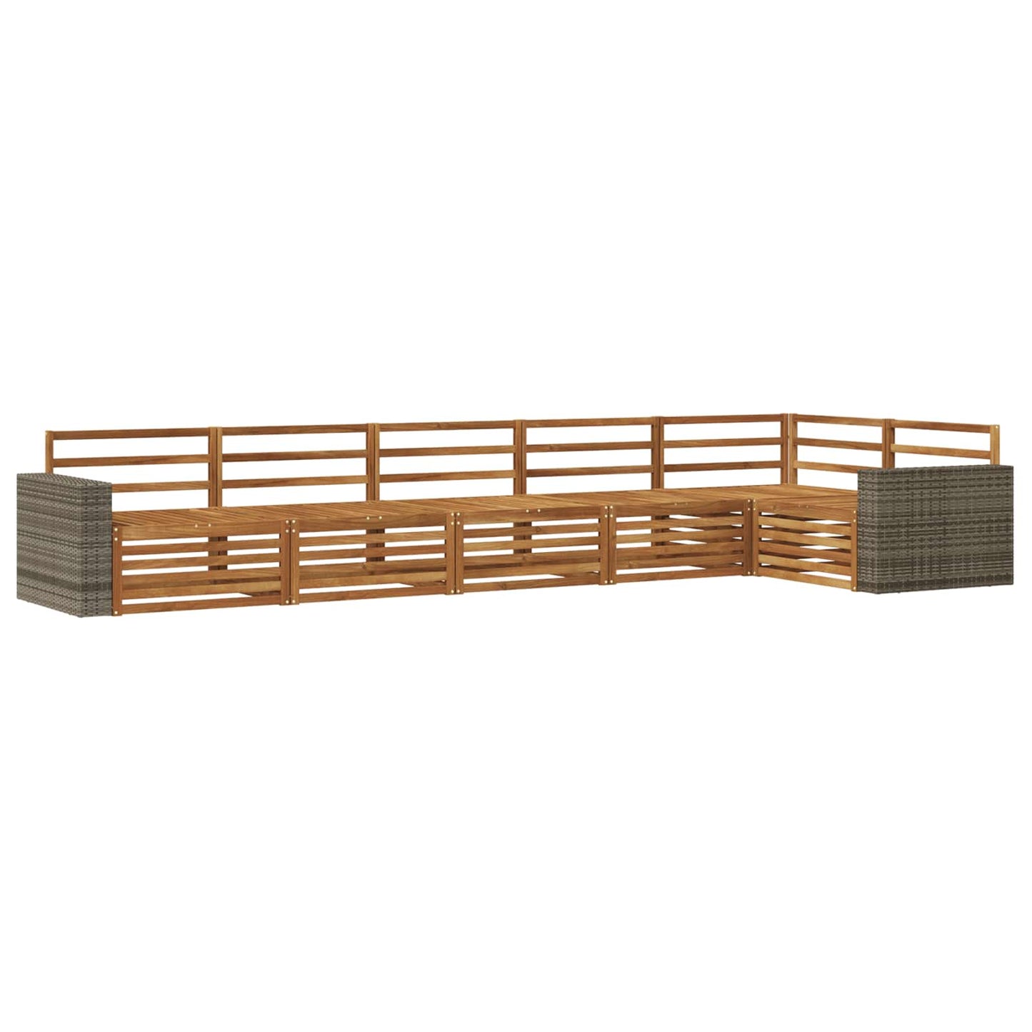 Outdoor Sofa Set 6 pcs Natural Solid Acacia Wood