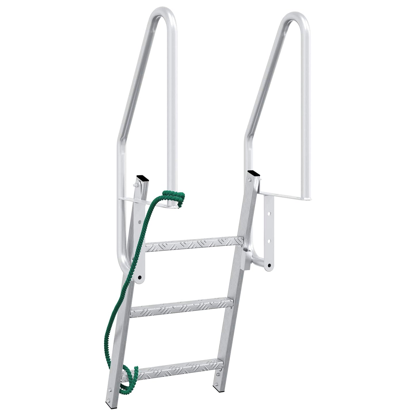 3-Step Dock Ladder Silver 58 x 77 x 144 cm Aluminium