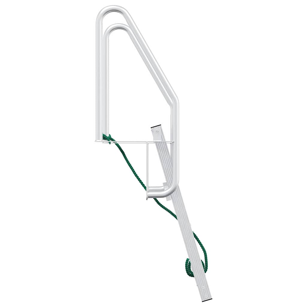 vidaXL Dock Ladder 3-Steps Silver 58 x 77 x 144 cm Aluminium