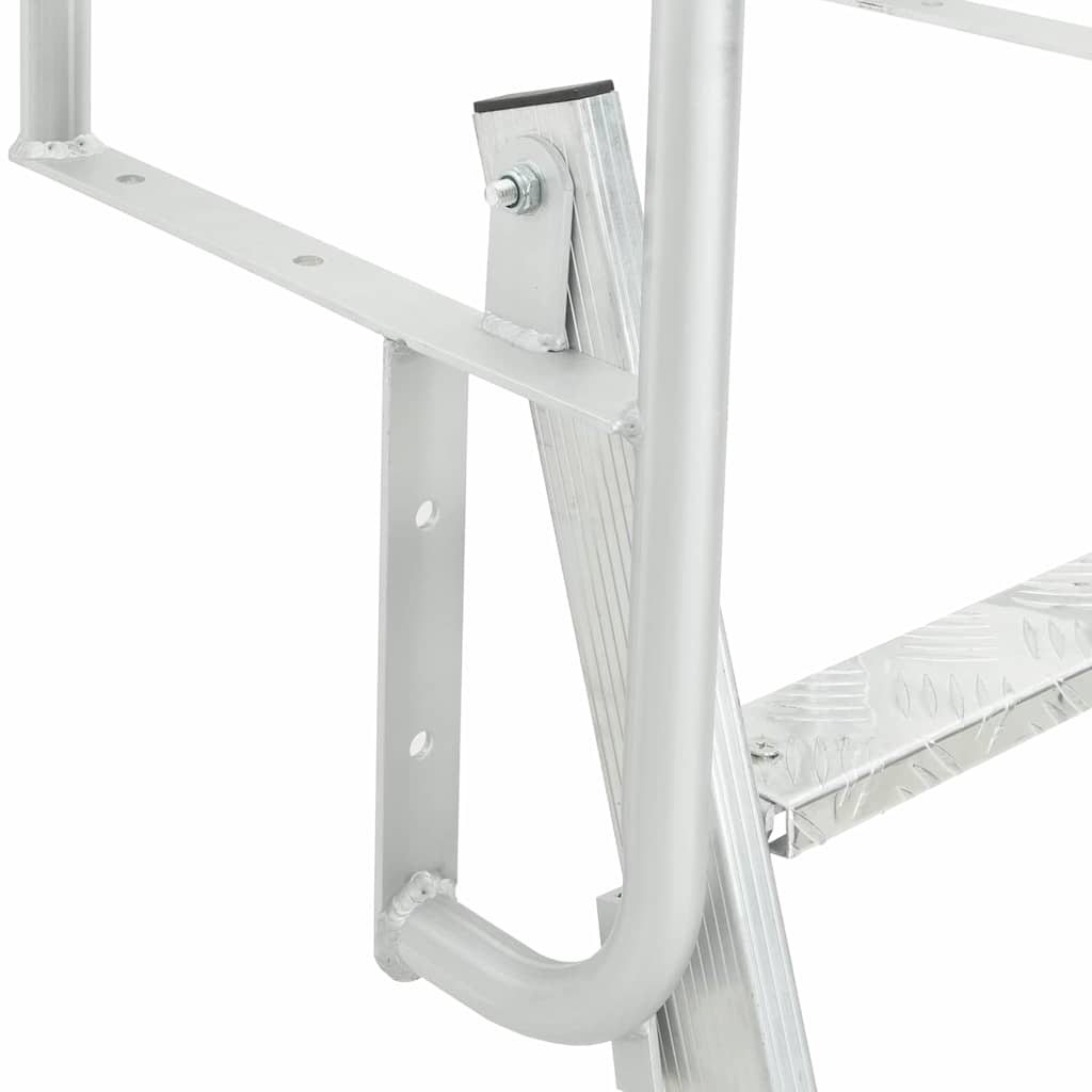 vidaXL Dock Ladder 4-Steps Silver 58 x 77 x 166 cm Aluminium