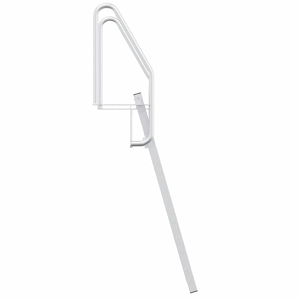 vidaXL Dock Ladder 5-Steps Silver 58 x 77 x 191 cm Aluminium
