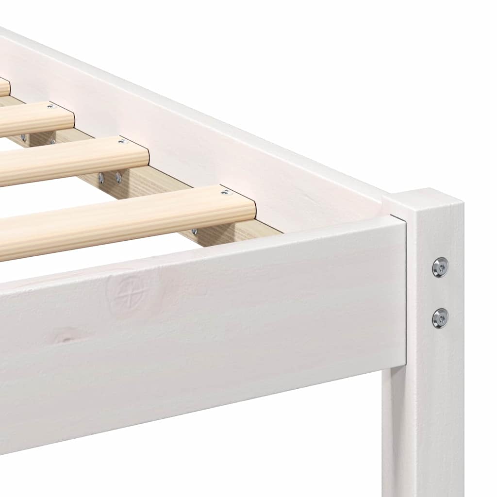 Bed Frame with Headboard Brown 100 x 200 cm Solid Pine Wood