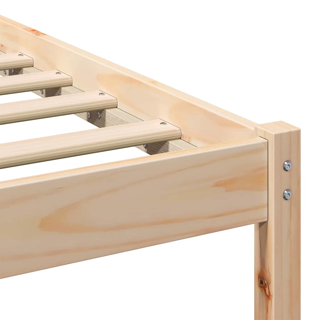 Bed Frame with Headboard Brown 180 x 220 cm Solid Pine Wood