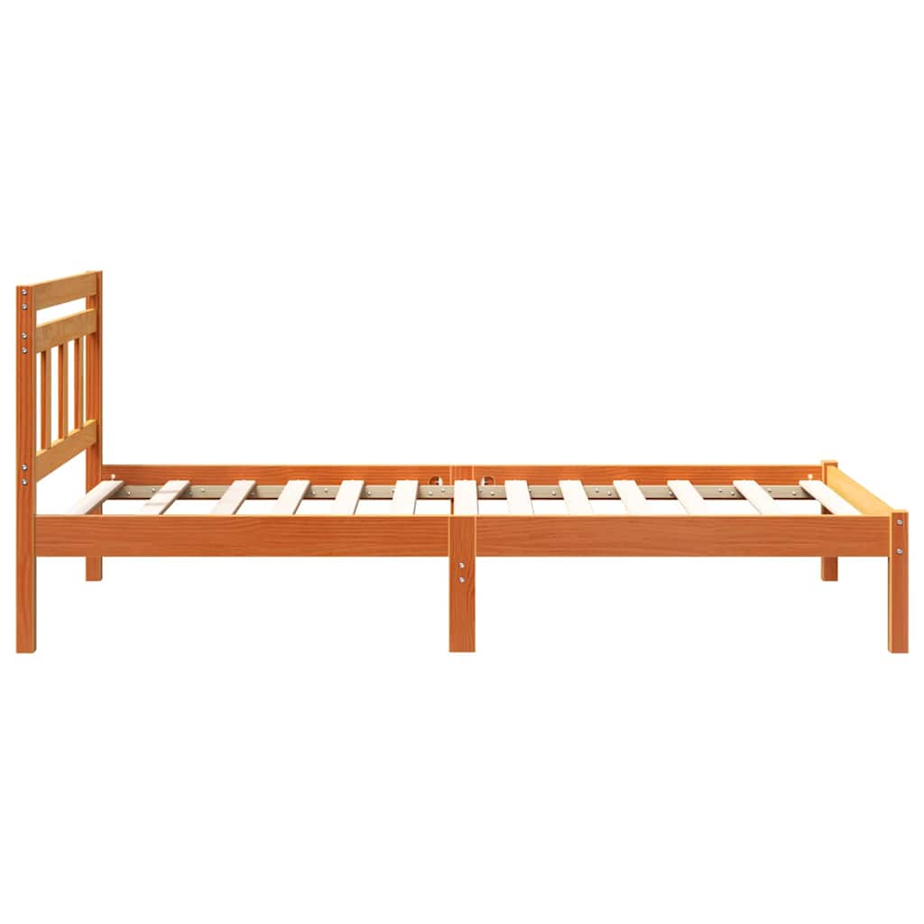 Bed Frame Brown 90 x 200 cm Solid Pine Wood