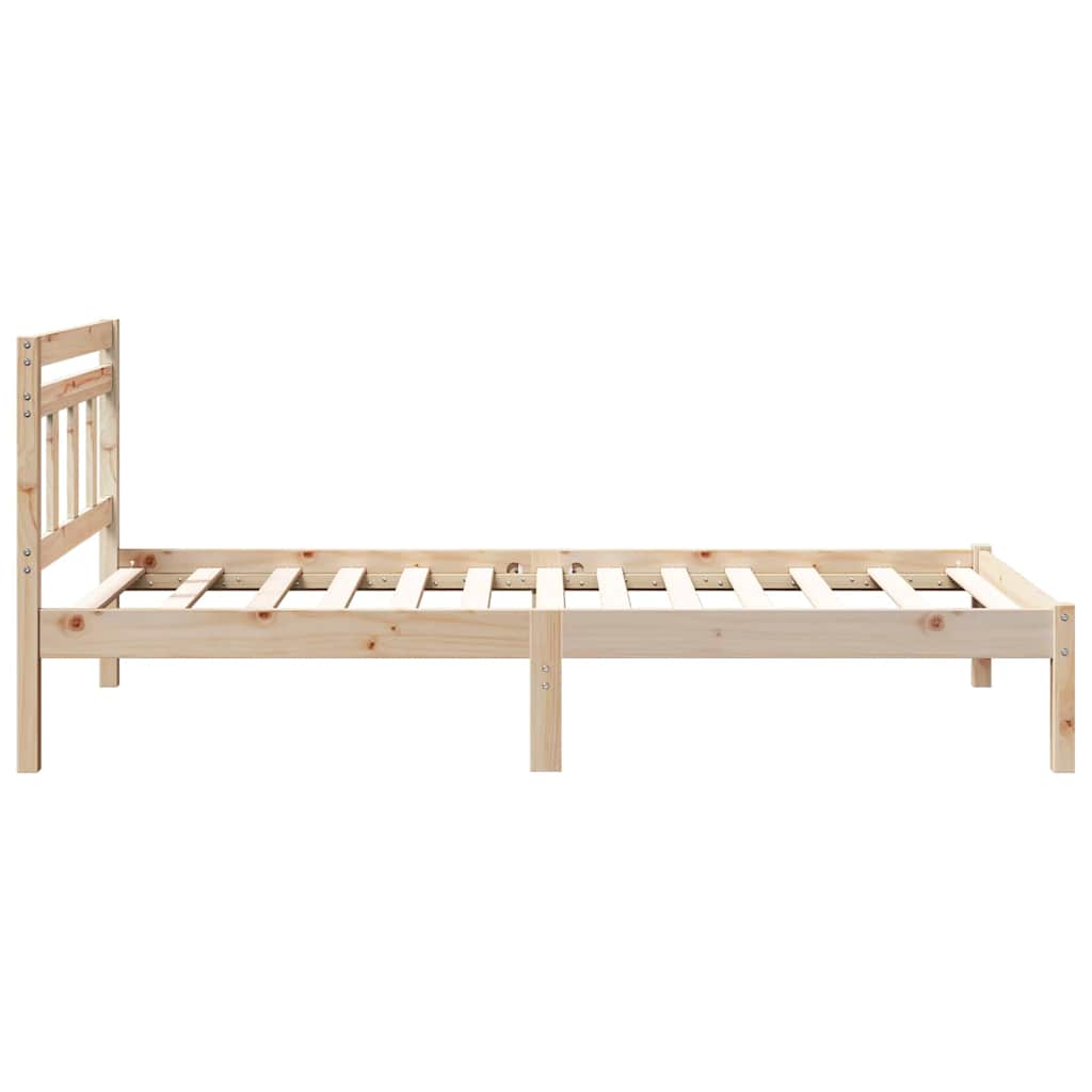 Bed Frame Brown 100 x 200 cm Solid Pine Wood