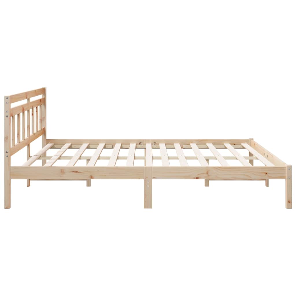Bed Frame Brown 180 x 200 cm Solid Pine Wood