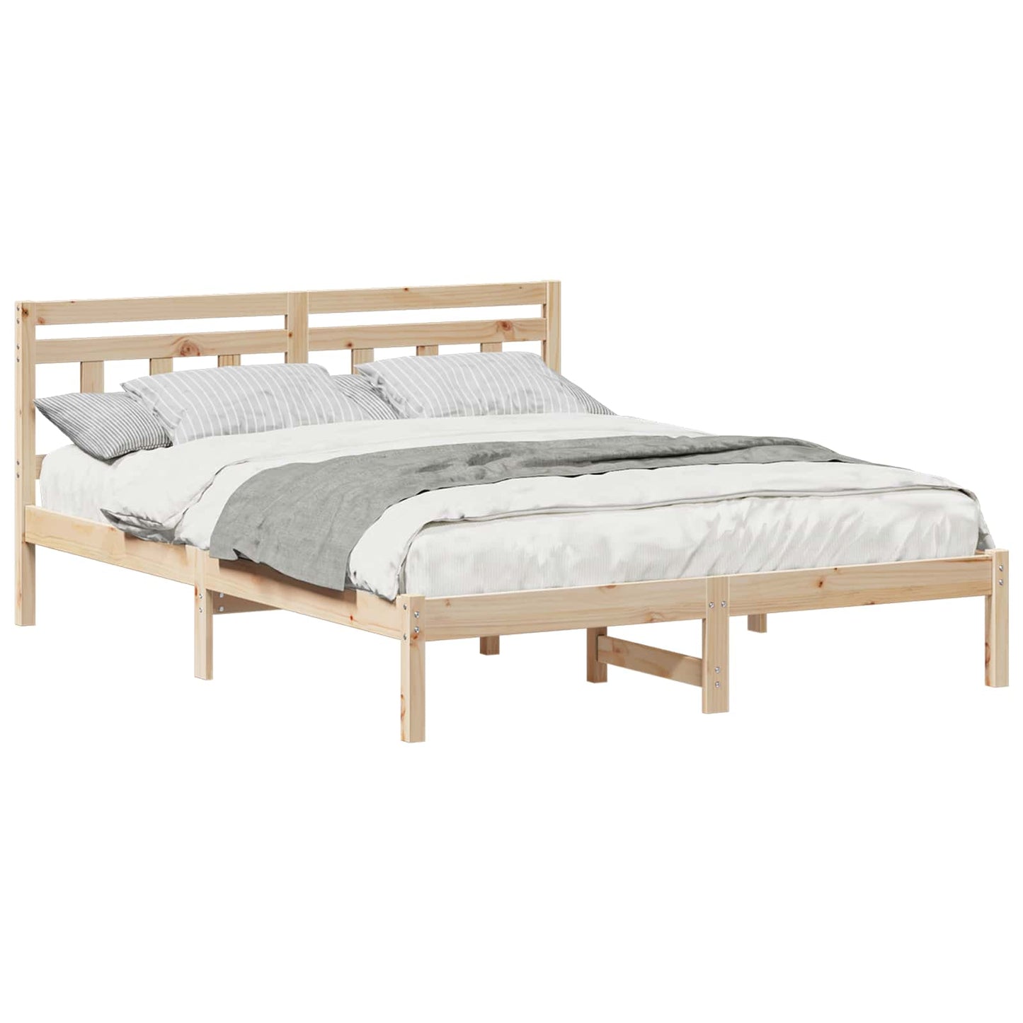 Bed Frame Brown 160 x 200 cm Solid Pine Wood