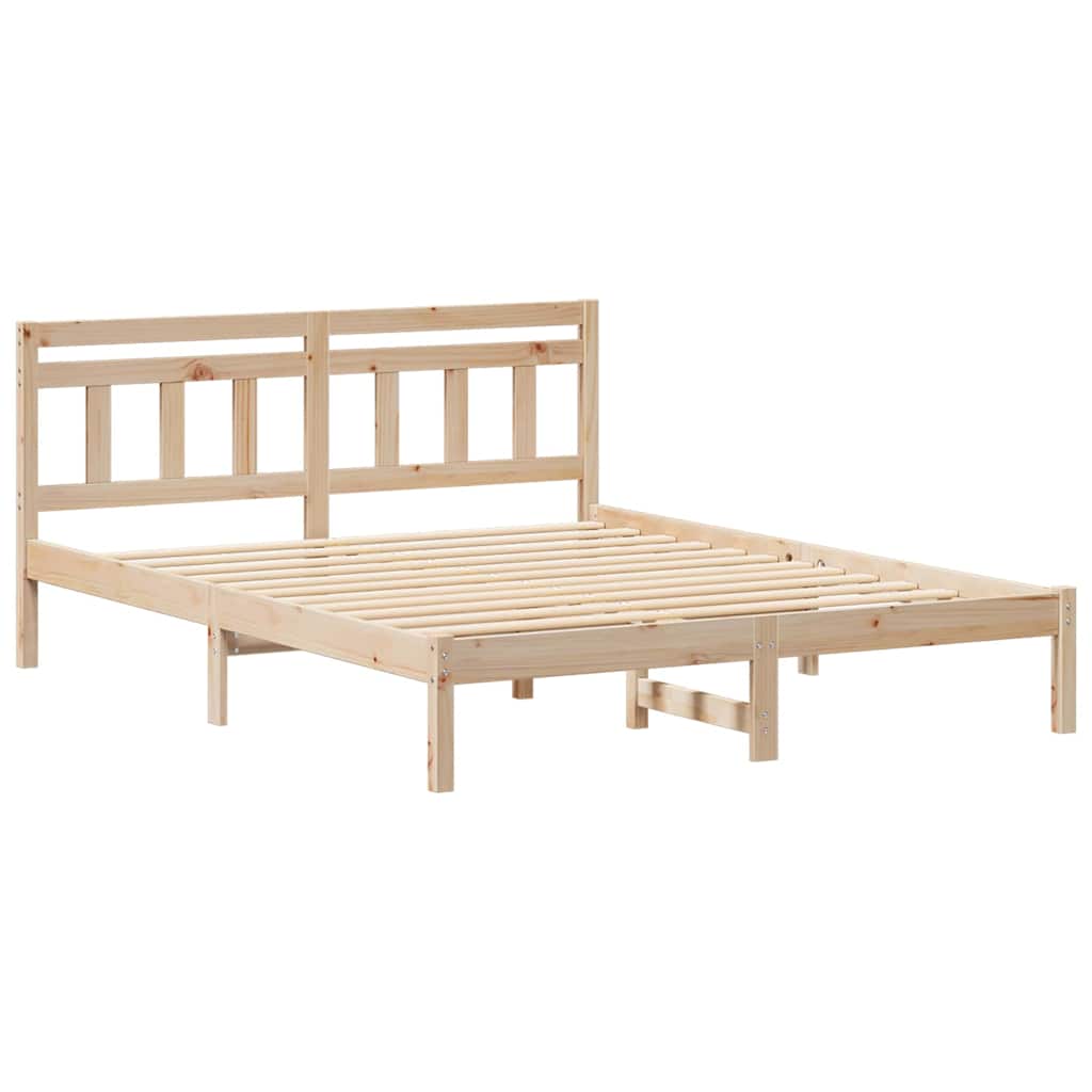 Bed Frame Brown 160 x 200 cm Solid Pine Wood