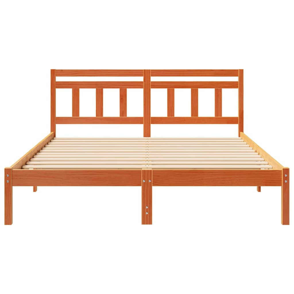 Bed Frame Brown 160 x 200 cm Solid Pine Wood