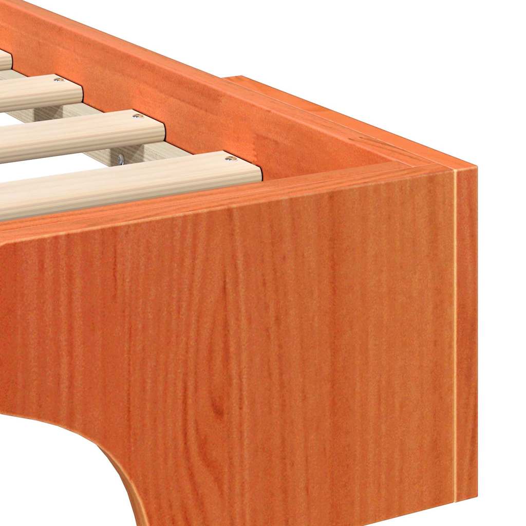 Bed Frame Brown 80 x 210 cm Solid Pine Wood