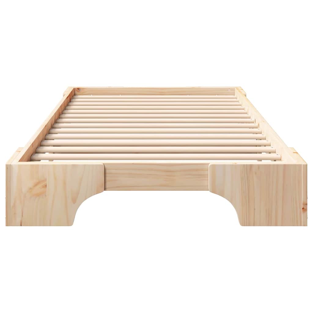 Bed Frame Brown 90 x 210 cm Solid Pine Wood