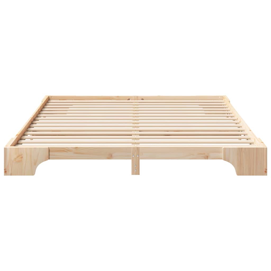 Bed Frame Brown 160 x 210 cm Solid Pine Wood