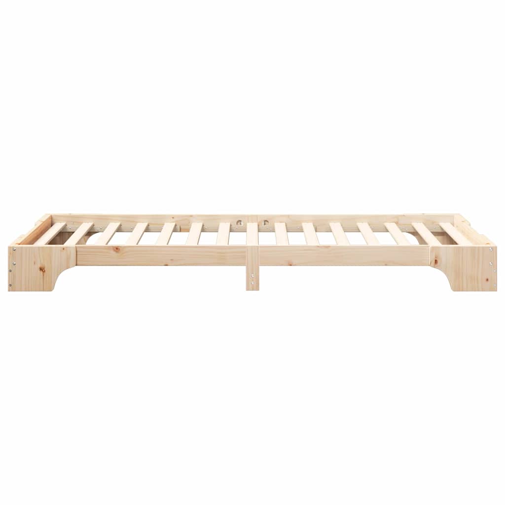 Bed Frame Brown 100 x 220 cm Solid Pine Wood