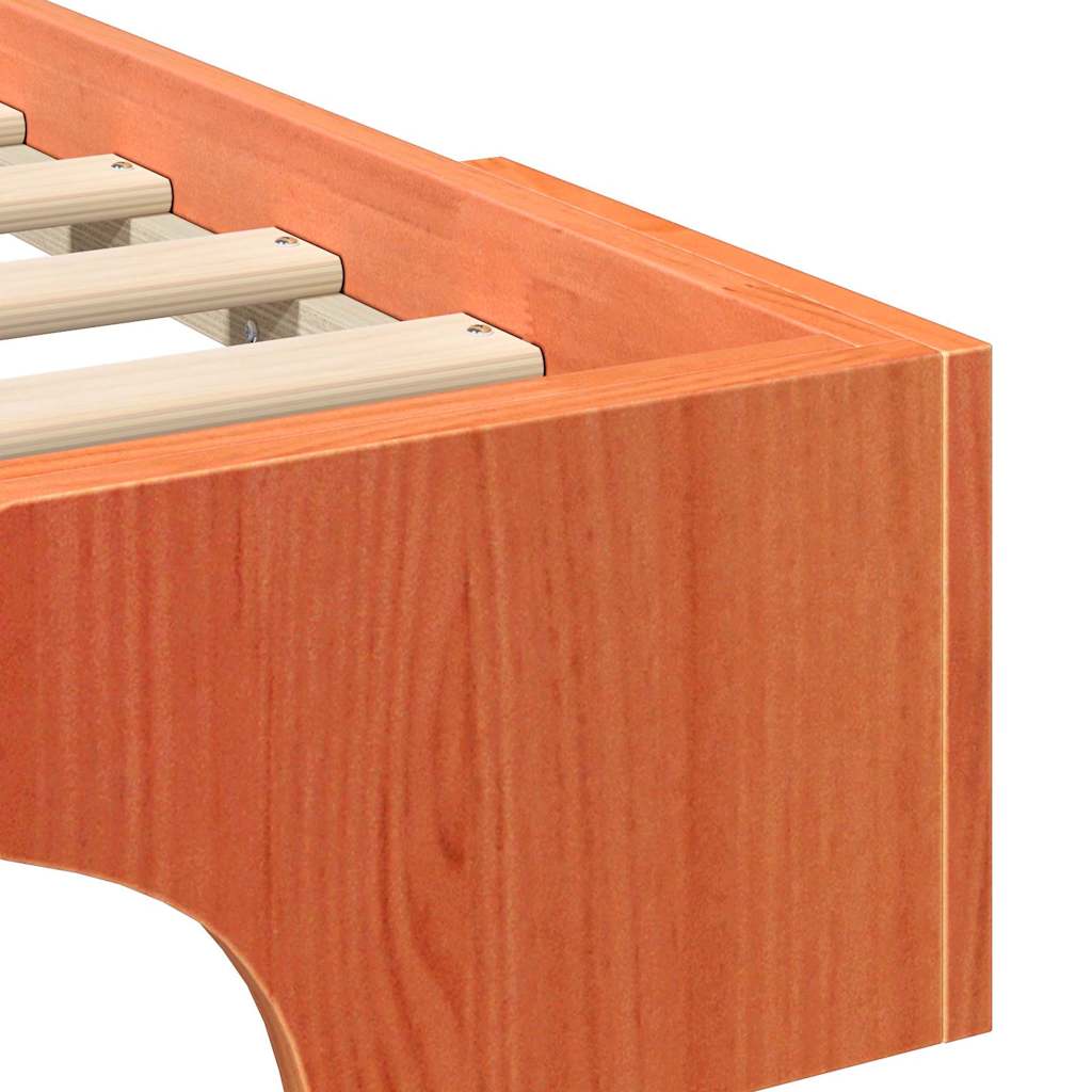 Bed Frame Brown 160 x 220 cm Solid Pine Wood
