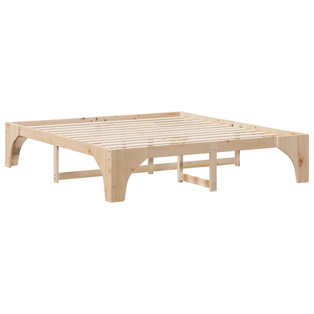 Bed Frame Brown 180 x 200 cm Solid Pine Wood