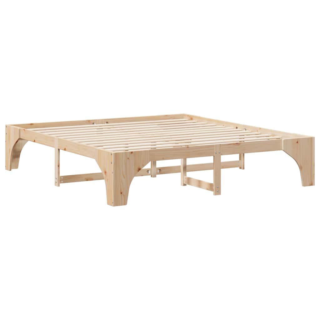 Bed Frame Brown 180 x 200 cm Solid Pine Wood