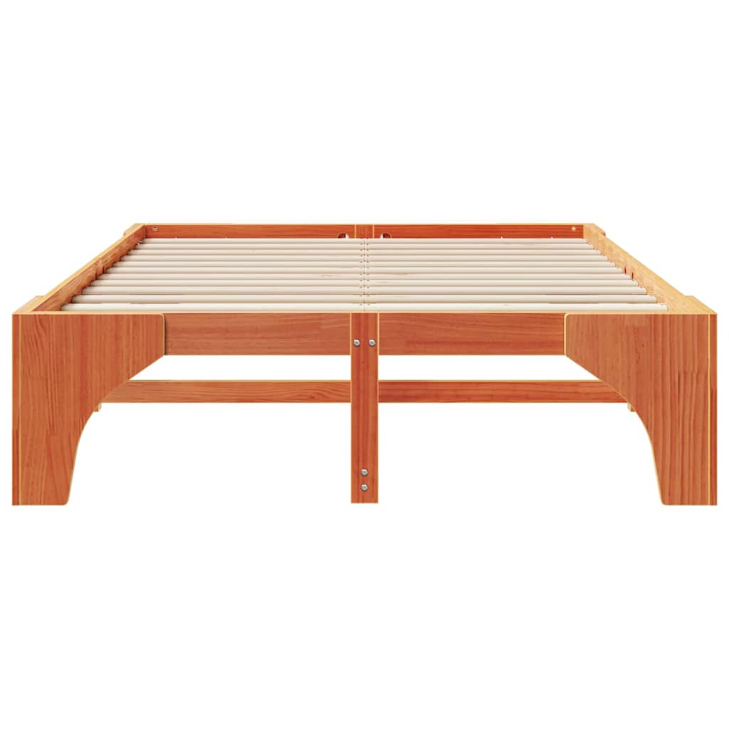 Bed Frame Brown 160 x 200 cm Solid Pine Wood